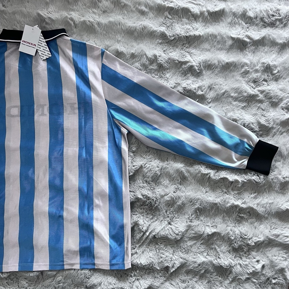 Honda Long Sleeve Striped Soccer Jersey Polo Tree Brandβ New w/ Tags Size M - Picture 10 of 13